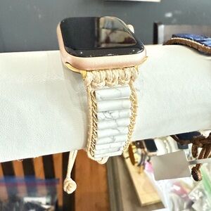 Apple Watch Band Gold Smartwatch with Braided Strap